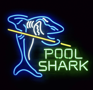 Neon Sign - Pool Shark 68 x 68cm
