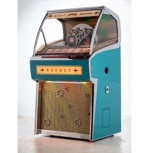 Rocket Vinyl Jukebox (Turquoise Ash)