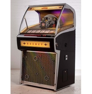 Rocket Vinyl Jukebox Black Ash