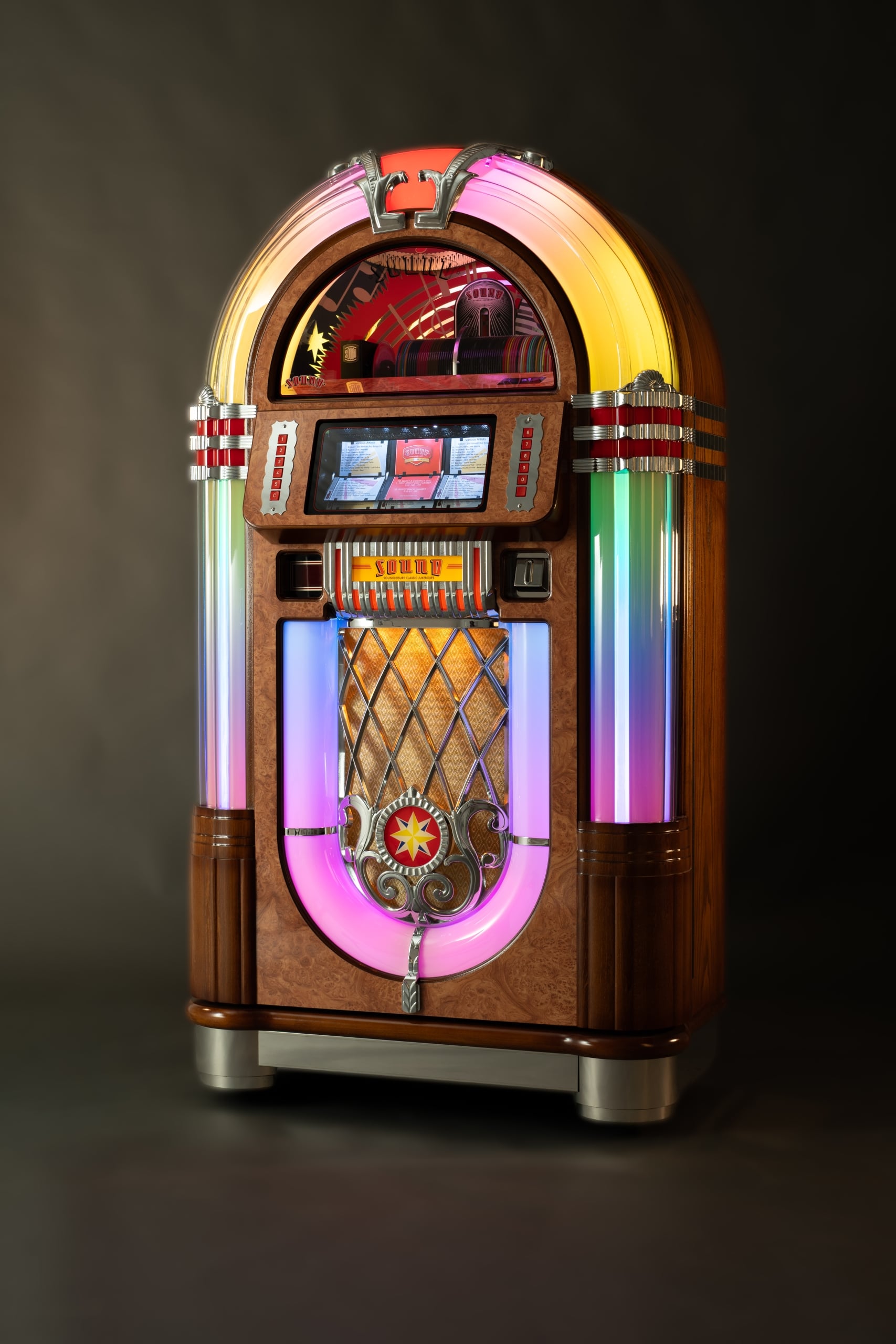 SL15 Slimline CD Jukebox (Mid Oak) - Image 2