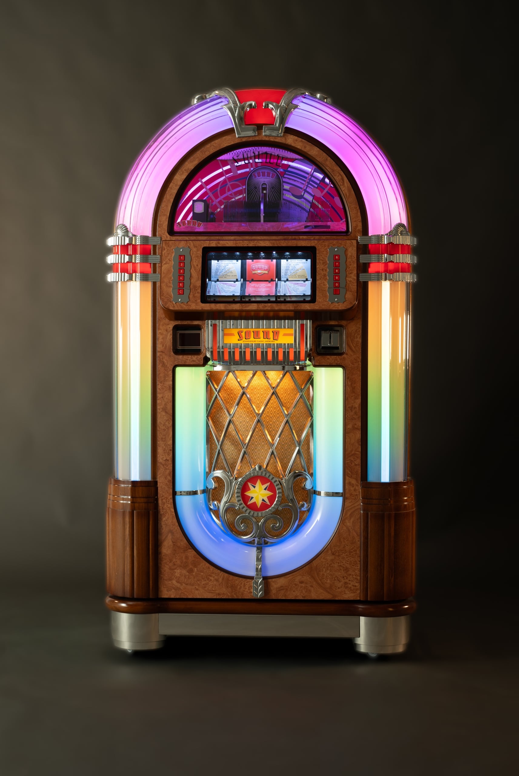 SL15 Slimline CD Jukebox (Mid Oak) - Image 3