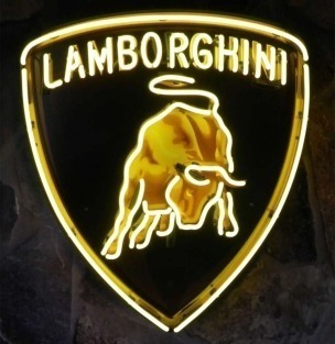 Neon Sign - Lamborghini Logo 60 x 66cm