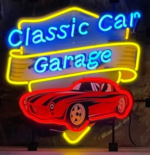 Classic Car Garage Neon Sign