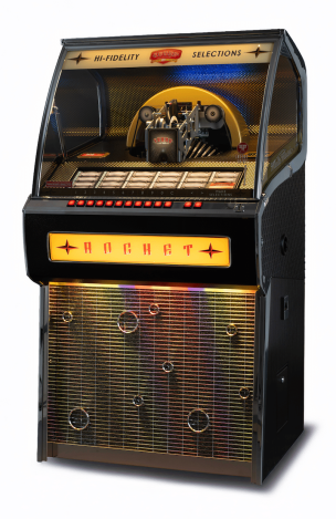 Rocket Vinyl Jukebox Black Ash
